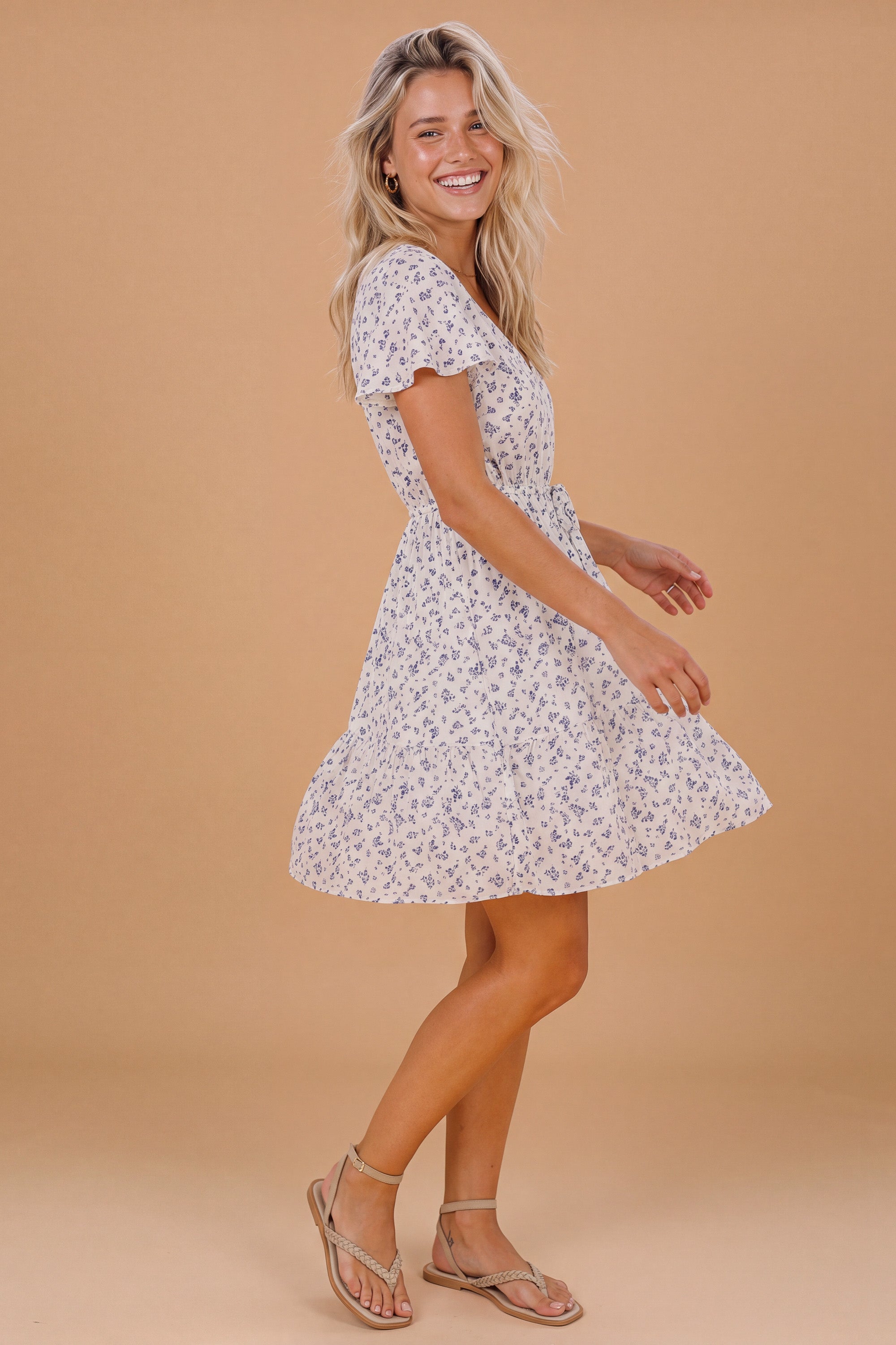 Dress Miran Blue Roses