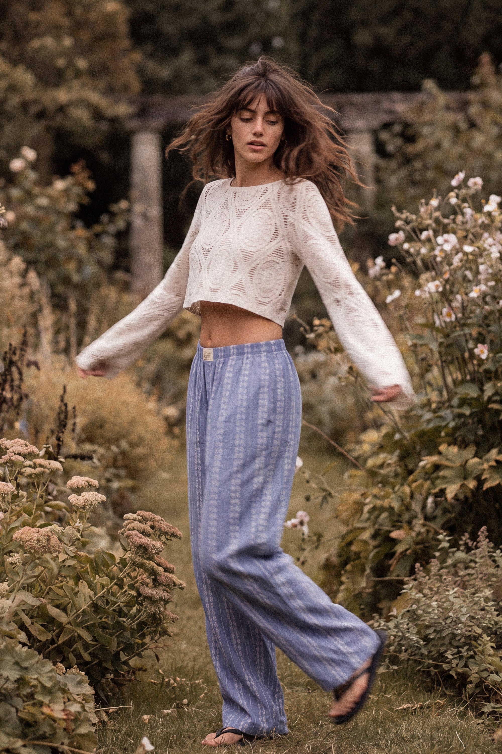 Trousers Dino Blue Flowers