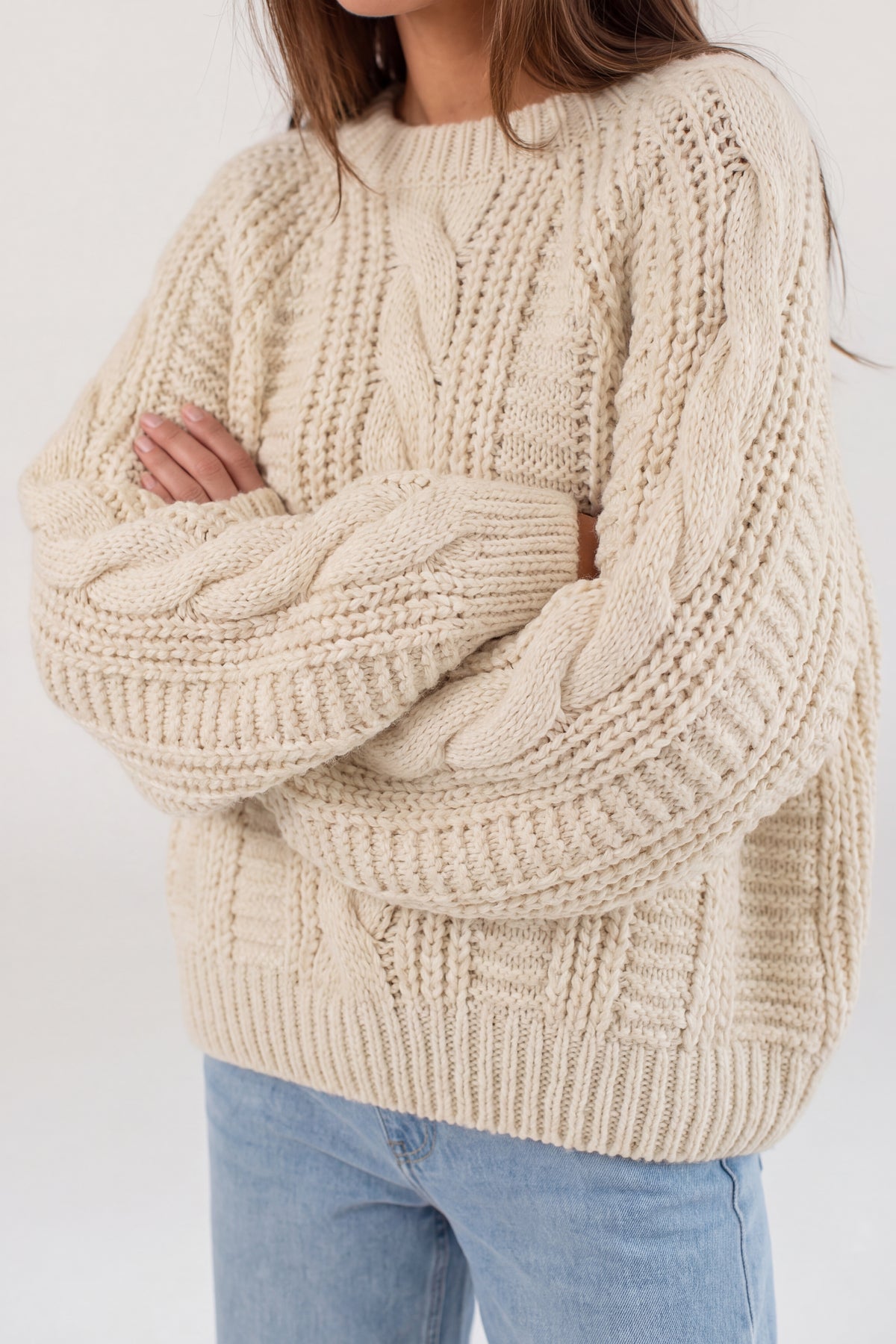 Knit Sweater Clover Cream