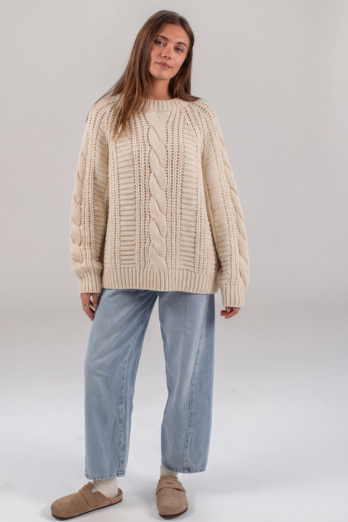 Knit Sweater Clover Cream