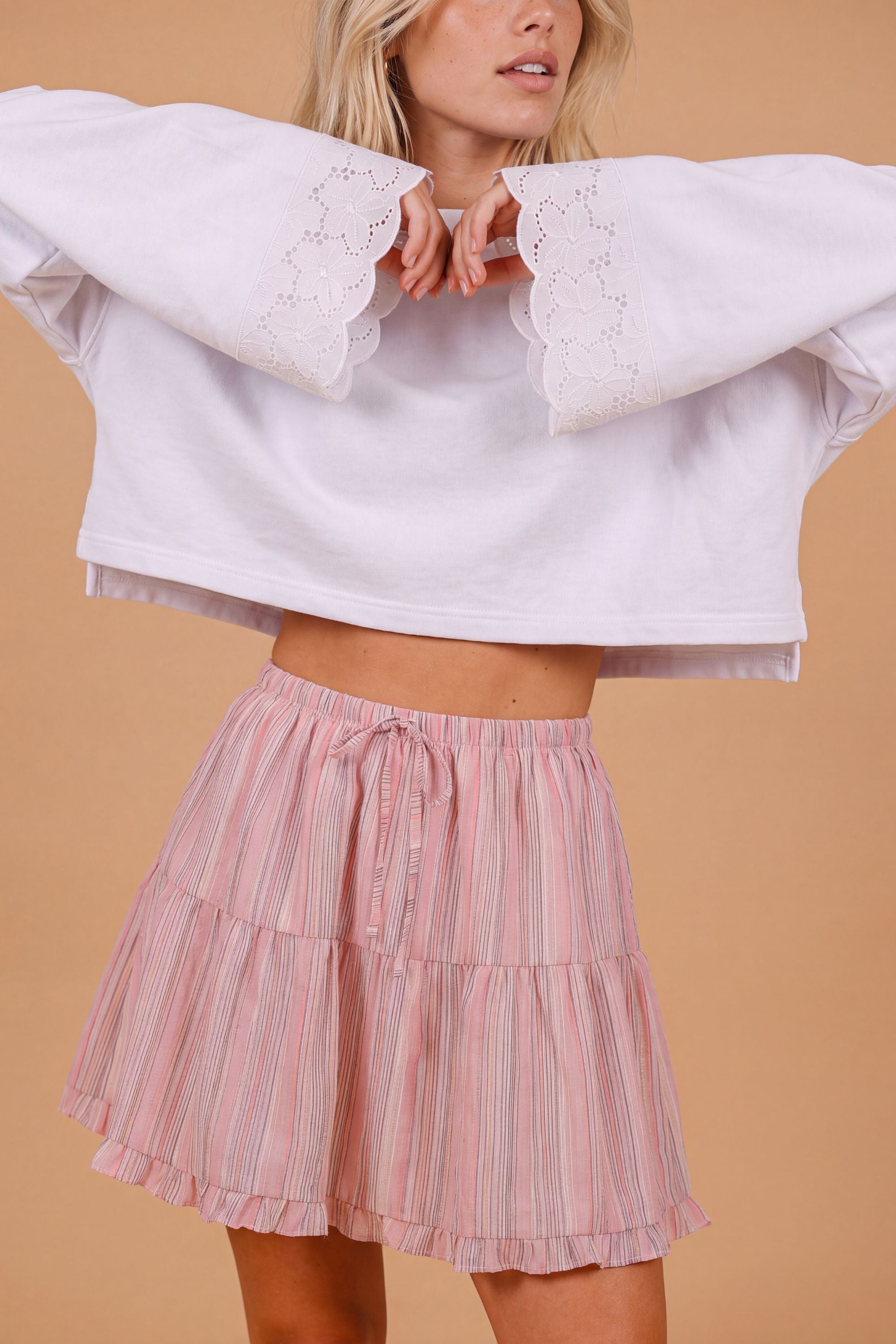 Skirt Liv Pink Stripes