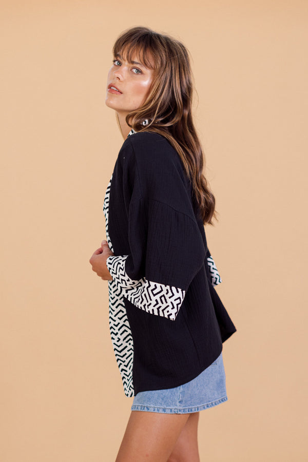 Cardigan Presley Black Zigzag