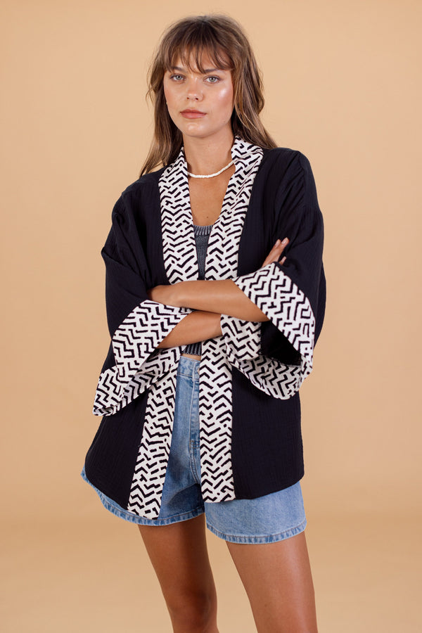 Cardigan Presley Black Zigzag