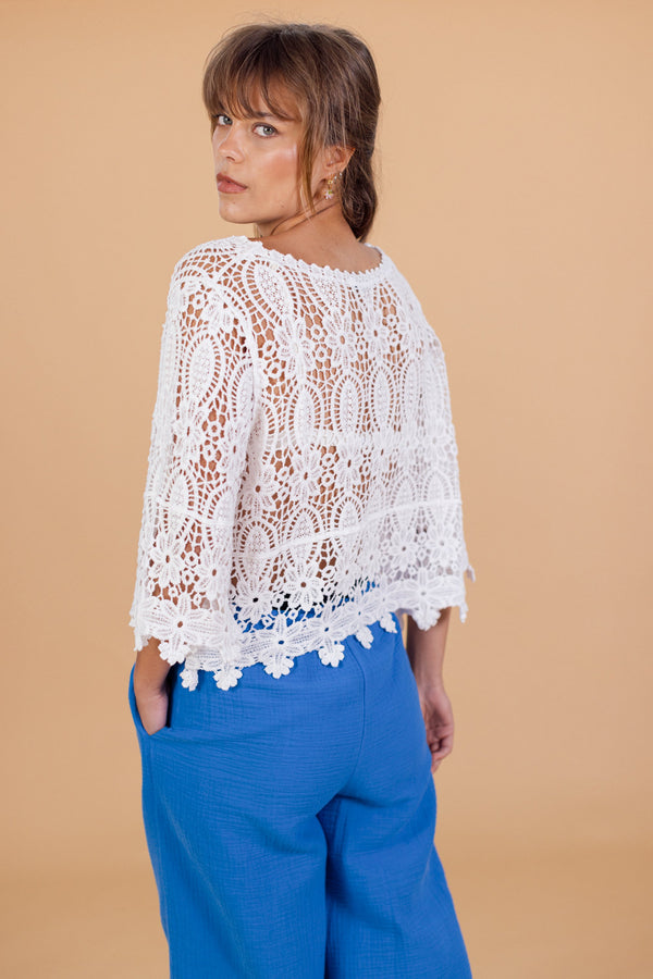 Crochet Top Lola White