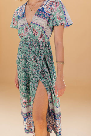 Dress Maisie Green Boho.