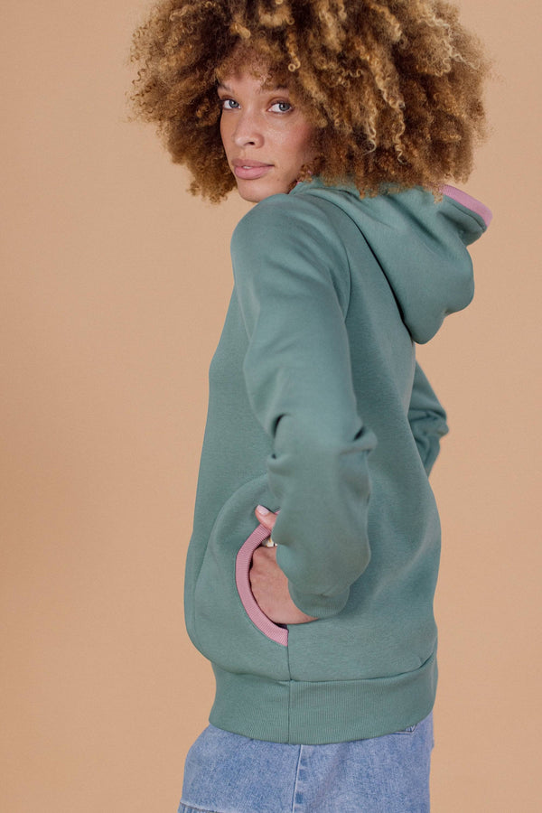 Hoodie Annemarie Mint & Pink