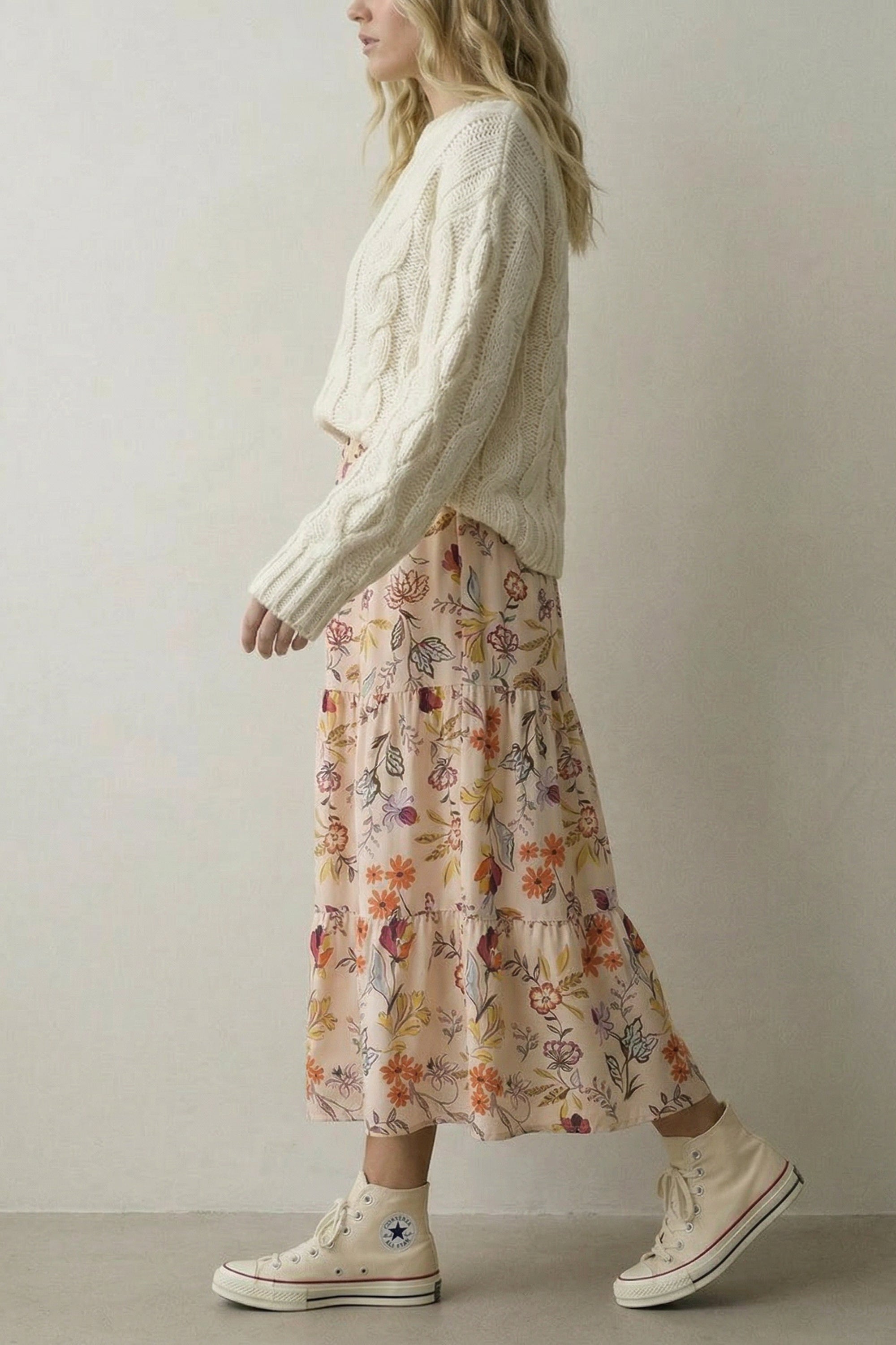 Rock Martha Pastell Geblümt