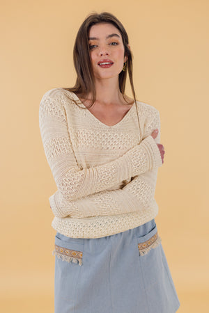 Knit Sweater Azura Cream One Size (S-M) / Cream