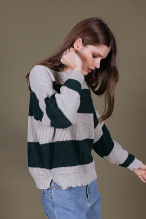 Knit Sweater Lane Green One size (S-M) / Green