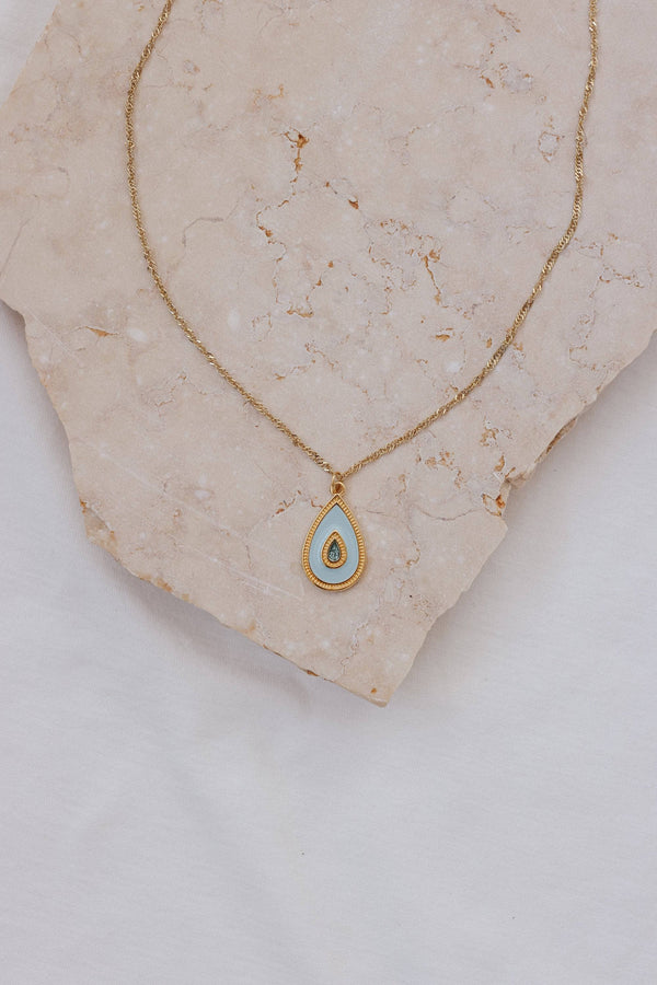 Necklace Leila Drop Blue