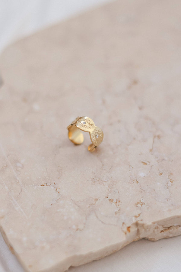 Ring Eye Zircon Gold