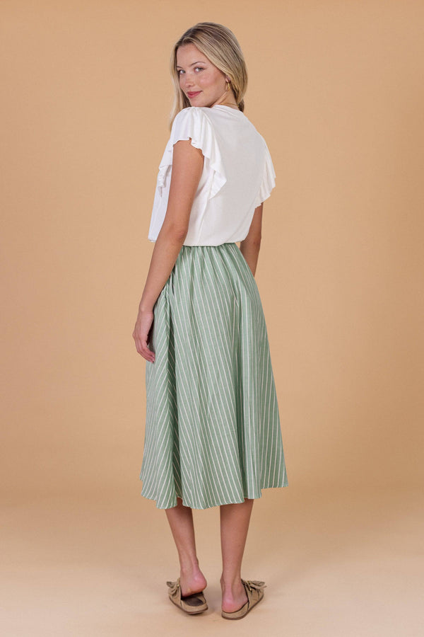 Skirt Marisa Green Stripes