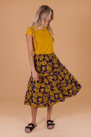 Skirt Martha Purple Floral