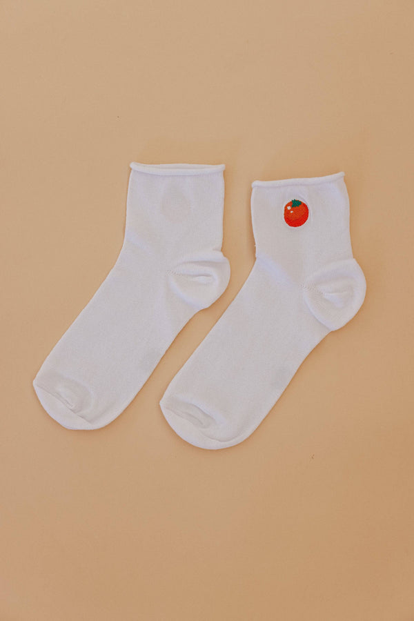 Socks Finley Orange White