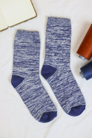 Socks Knit Nook Denim Blue