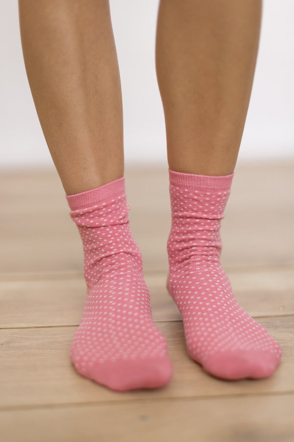 Socks Pink Polka Pink