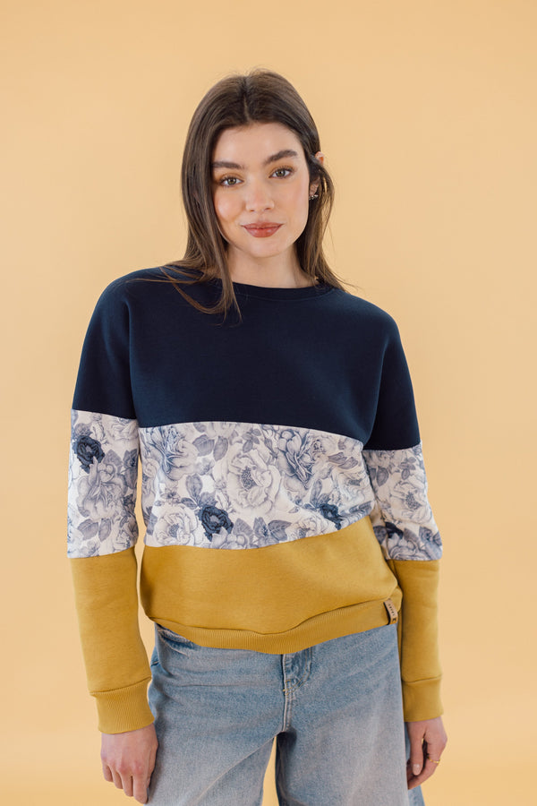 Sweater Μia Blue Floral