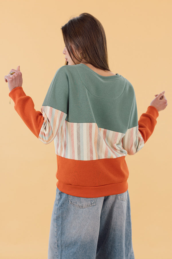 Sweater Mia Mint Candy Stripes