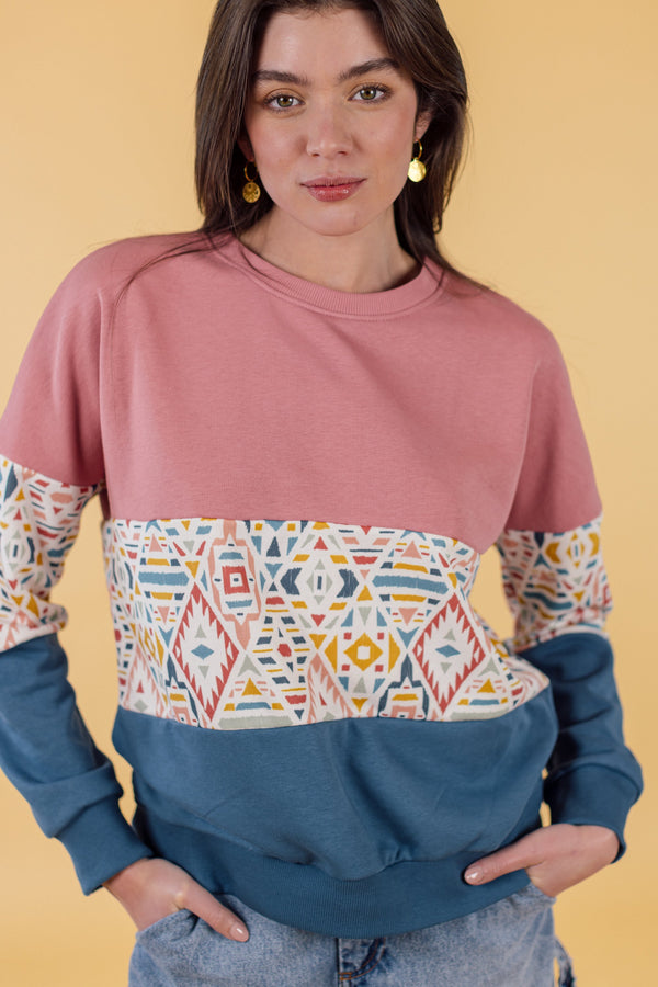 Sweater Mia Pink Geo
