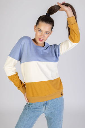 Sweater Mia Sky Blue Mustard