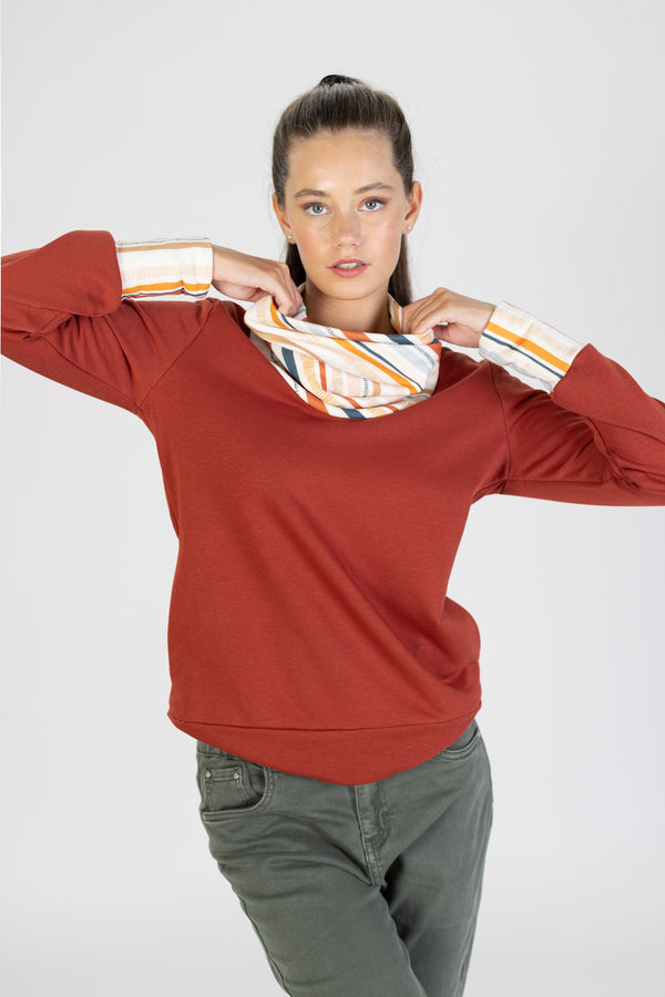 Sweater Notting Hill Terracotta Stripes