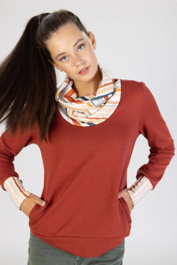 Sweater Notting Hill Terracotta Stripes