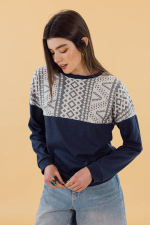 Sweater Phoria Blue Geo
