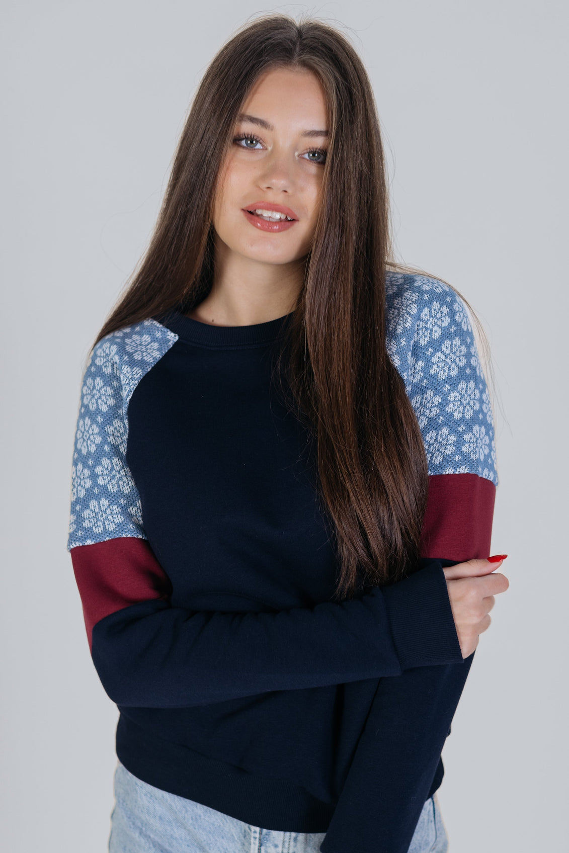 Blue 2024 snowflake sweater