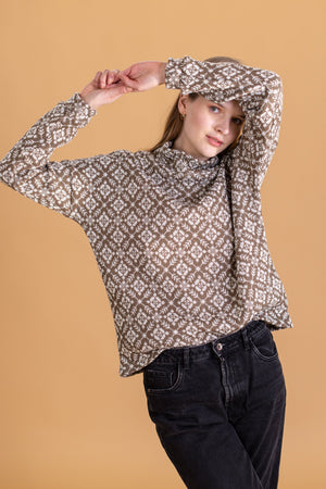 Sweater Zoey Knit Grandiose Brown