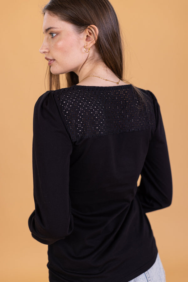 Top Nell Black Lace