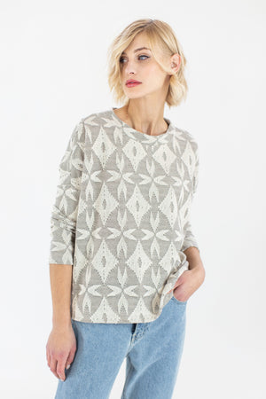 Knit sweater Noelle Snowflake beige