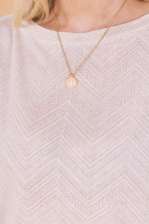 Necklace Shell Ivory gold