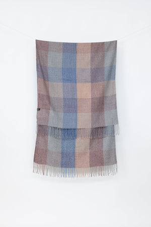 Scarf Piper Blue Dusty Brown Blue