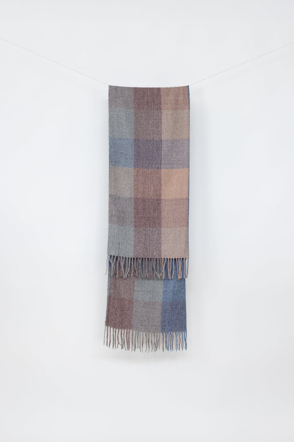 Scarf Piper Blue Dusty Brown Blue