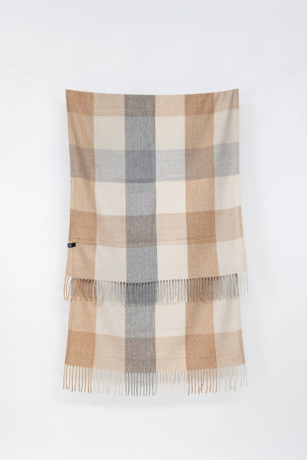 Scarf Piper Brown Grey Brown