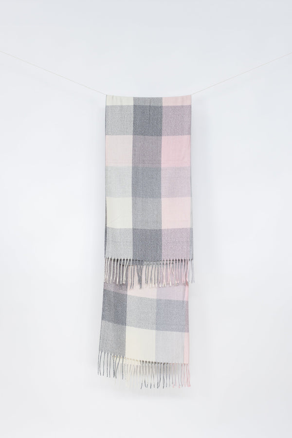 Scarf Piper Grey Light Pink Grey