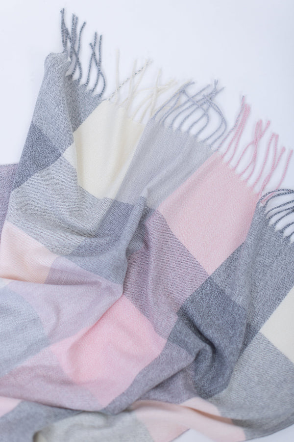 Scarf Piper Grey Light Pink Grey