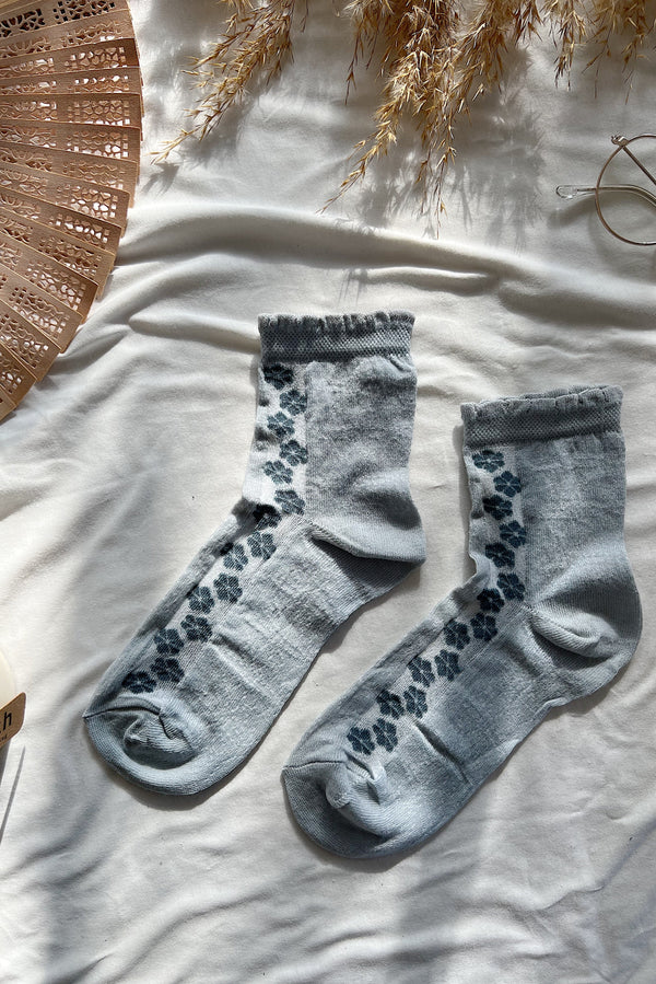 Socks Happy Toes Icy Grey OneSize(35-39) / Grey