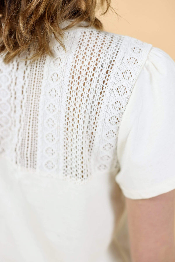 Top Chérie in Cream Lace